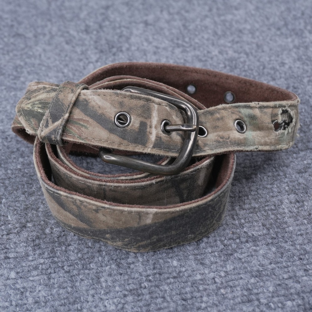 Realtree Camouflage Belt Mens 44"-50" Inch Brown Green Camo hunting Buckle